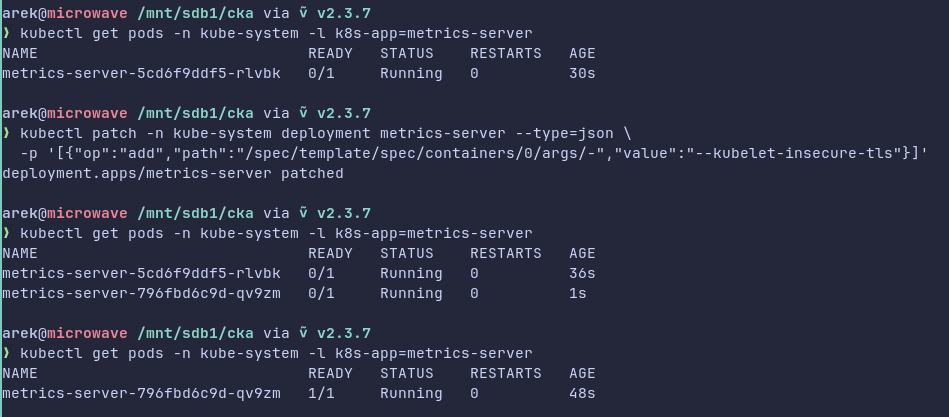 Execution of one-liner patch
