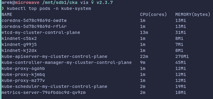 Successful execution of kubectl top after one-liner patch
